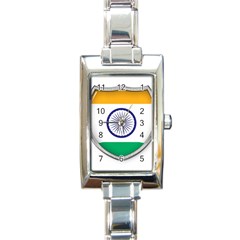 Flag India Nation Country Banner Rectangle Italian Charm Watch by Sapixe