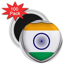 Flag India Nation Country Banner 2 25  Magnets (100 Pack)  by Sapixe