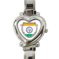 Flag India Nation Country Banner Heart Italian Charm Watch by Sapixe