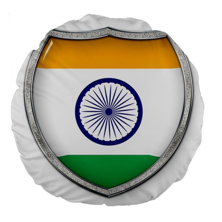 Flag India Nation Country Banner Large 18  Premium Round Cushions