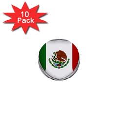 Flag Mexico Country National 1  Mini Buttons (10 Pack)  by Sapixe