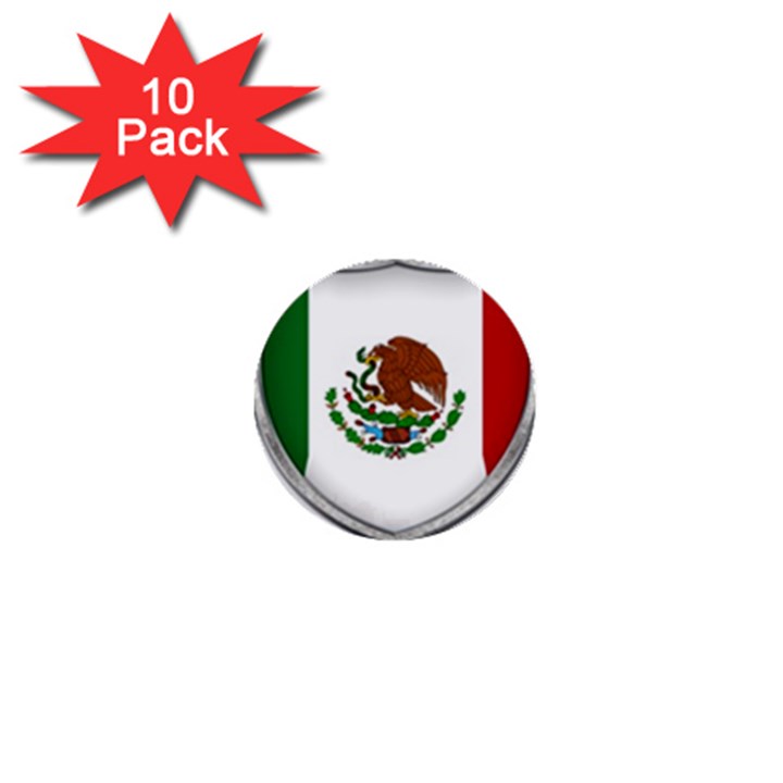 Flag Mexico Country National 1  Mini Buttons (10 pack) 