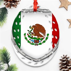 Flag Mexico Country National Oval Filigree Ornament (two Sides) by Sapixe