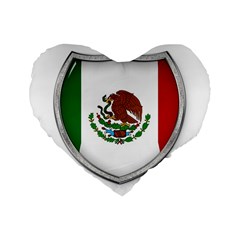 Flag Mexico Country National Standard 16  Premium Flano Heart Shape Cushions by Sapixe