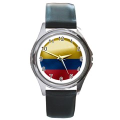 Colombia Flag Country National Round Metal Watch by Sapixe