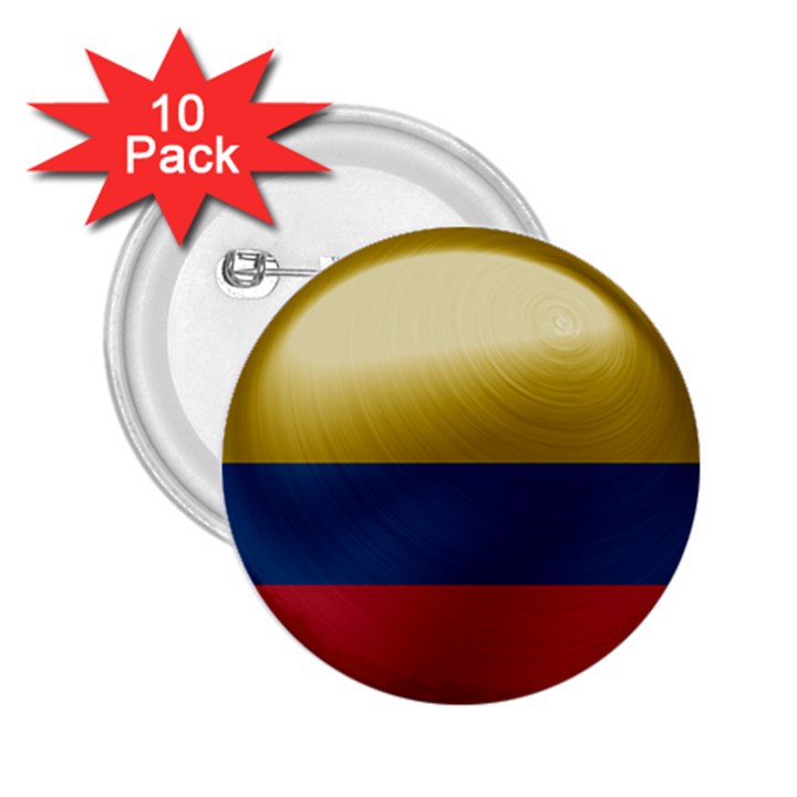 Colombia Flag Country National 2.25  Buttons (10 pack) 