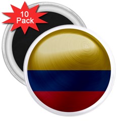 Colombia Flag Country National 3  Magnets (10 Pack)  by Sapixe