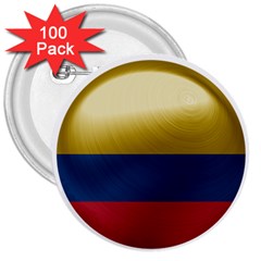 Colombia Flag Country National 3  Buttons (100 Pack)  by Sapixe