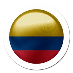 Colombia Flag Country National Magnet 5  (round) by Sapixe