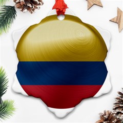 Colombia Flag Country National Snowflake Ornament (two Sides) by Sapixe