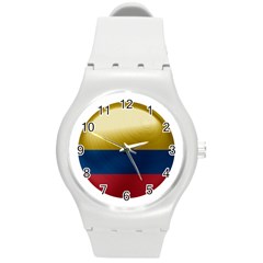 Colombia Flag Country National Round Plastic Sport Watch (m) by Sapixe