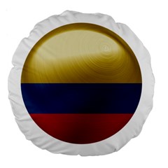 Colombia Flag Country National Large 18  Premium Flano Round Cushions by Sapixe