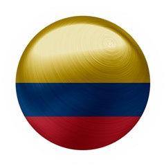 Colombia Flag Country National Wooden Puzzle Round by Sapixe