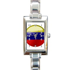 Venezuela Flag Country Nation Rectangle Italian Charm Watch by Sapixe