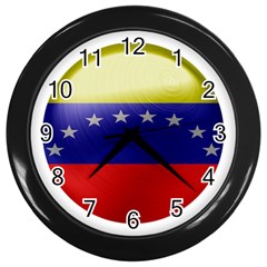 Venezuela Flag Country Nation Wall Clock (black) by Sapixe