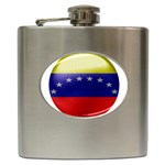 Venezuela Flag Country Nation Hip Flask (6 oz) Front