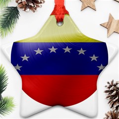 Venezuela Flag Country Nation Star Ornament (two Sides) by Sapixe