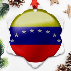 Venezuela Flag Country Nation Ornament (snowflake) by Sapixe