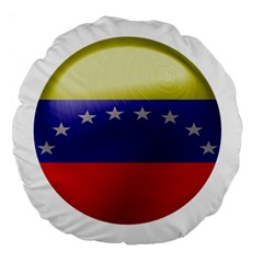 Venezuela Flag Country Nation Large 18  Premium Flano Round Cushions by Sapixe