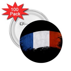 Flag France Flags French Country 2 25  Buttons (100 Pack)  by Sapixe