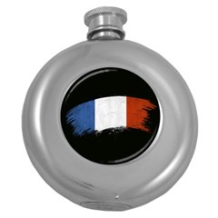 Flag France Flags French Country Round Hip Flask (5 Oz) by Sapixe