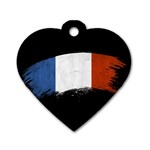 Flag France Flags French Country Dog Tag Heart (One Side) Front