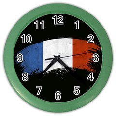 Flag France Flags French Country Color Wall Clock by Sapixe