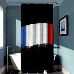 Flag France Flags French Country Shower Curtain 36  X 72  (stall)  by Sapixe