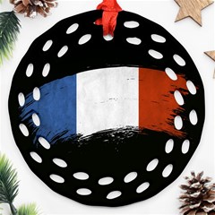 Flag France Flags French Country Round Filigree Ornament (two Sides) by Sapixe