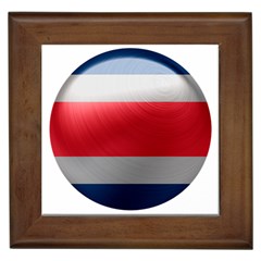 Costa Rica Flag Country Symbol Framed Tile by Sapixe