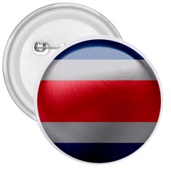 Costa Rica Flag Country Symbol 3  Buttons by Sapixe