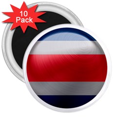 Costa Rica Flag Country Symbol 3  Magnets (10 Pack)  by Sapixe