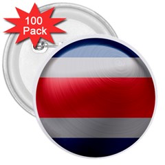 Costa Rica Flag Country Symbol 3  Buttons (100 Pack)  by Sapixe