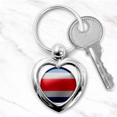 Costa Rica Flag Country Symbol Key Chain (heart) by Sapixe