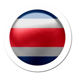 Costa Rica Flag Country Symbol Magnet 5  (round) by Sapixe