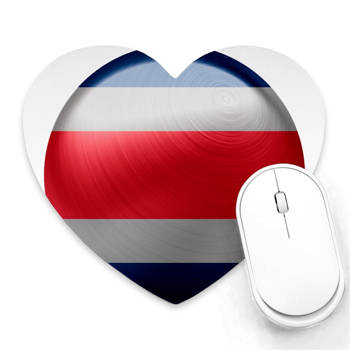 Costa Rica Flag Country Symbol Heart Mousepads