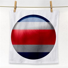 Costa Rica Flag Country Symbol Face Towel by Sapixe