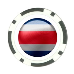 Costa Rica Flag Country Symbol Poker Chip Card Guard (10 Pack) by Sapixe