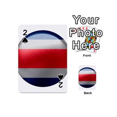 Costa Rica Flag Country Symbol Playing Cards 54 Designs (mini) by Sapixe