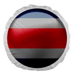 Costa Rica Flag Country Symbol Large 18  Premium Round Cushions Back