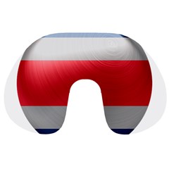 Costa Rica Flag Country Symbol Travel Neck Pillow by Sapixe