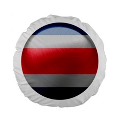 Costa Rica Flag Country Symbol Standard 15  Premium Flano Round Cushions by Sapixe