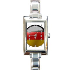 Germany Flag Europe Country Rectangle Italian Charm Watch by Sapixe