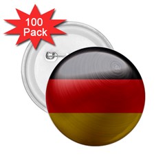 Germany Flag Europe Country 2 25  Buttons (100 Pack)  by Sapixe