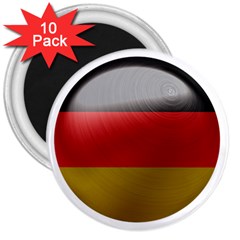 Germany Flag Europe Country 3  Magnets (10 Pack)  by Sapixe