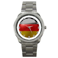 Germany Flag Europe Country Sport Metal Watch by Sapixe