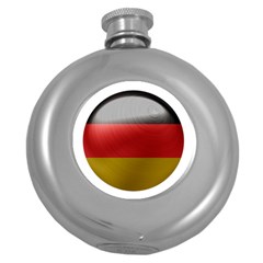 Germany Flag Europe Country Round Hip Flask (5 Oz) by Sapixe