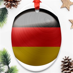 Germany Flag Europe Country Oval Ornament (two Sides) by Sapixe