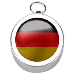 Germany Flag Europe Country Silver Compasses by Sapixe