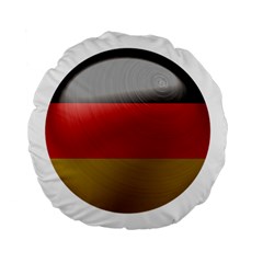 Germany Flag Europe Country Standard 15  Premium Flano Round Cushions by Sapixe